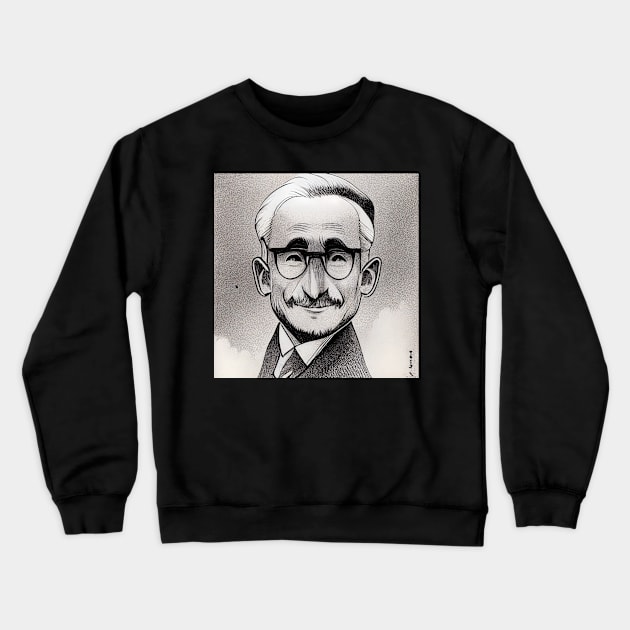 F. A. Hayek | Manga-Cartoon style Crewneck Sweatshirt by Classical